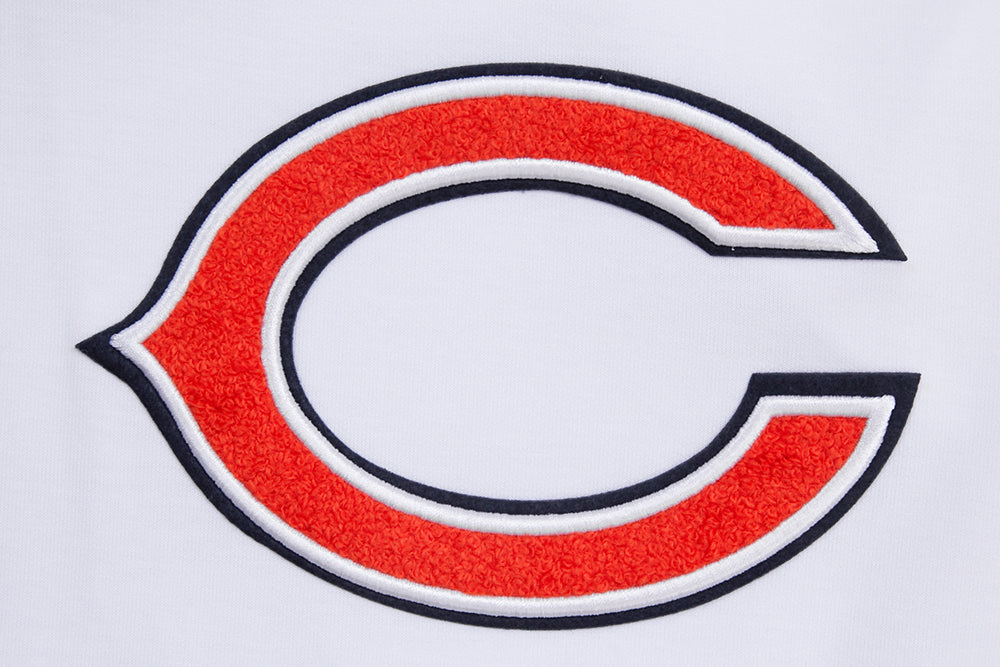 NFL CHICAGO BEARS CLASSIC CHENILLE MEN'S PULLOVER HOODIE (WHITE)