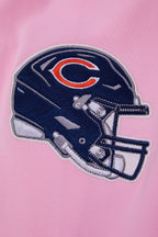 NFL CHICAGO BEARS CLASSIC CHENILLE MEN'S FULL ZIP HOODIE  (PINK)