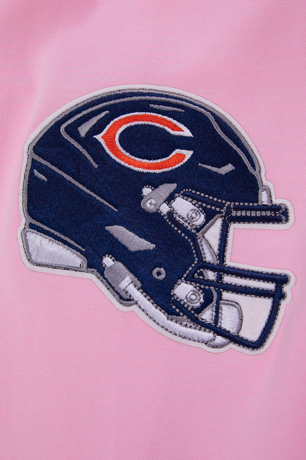 NFL CHICAGO BEARS CLASSIC CHENILLE MEN'S FULL ZIP HOODIE  (PINK)