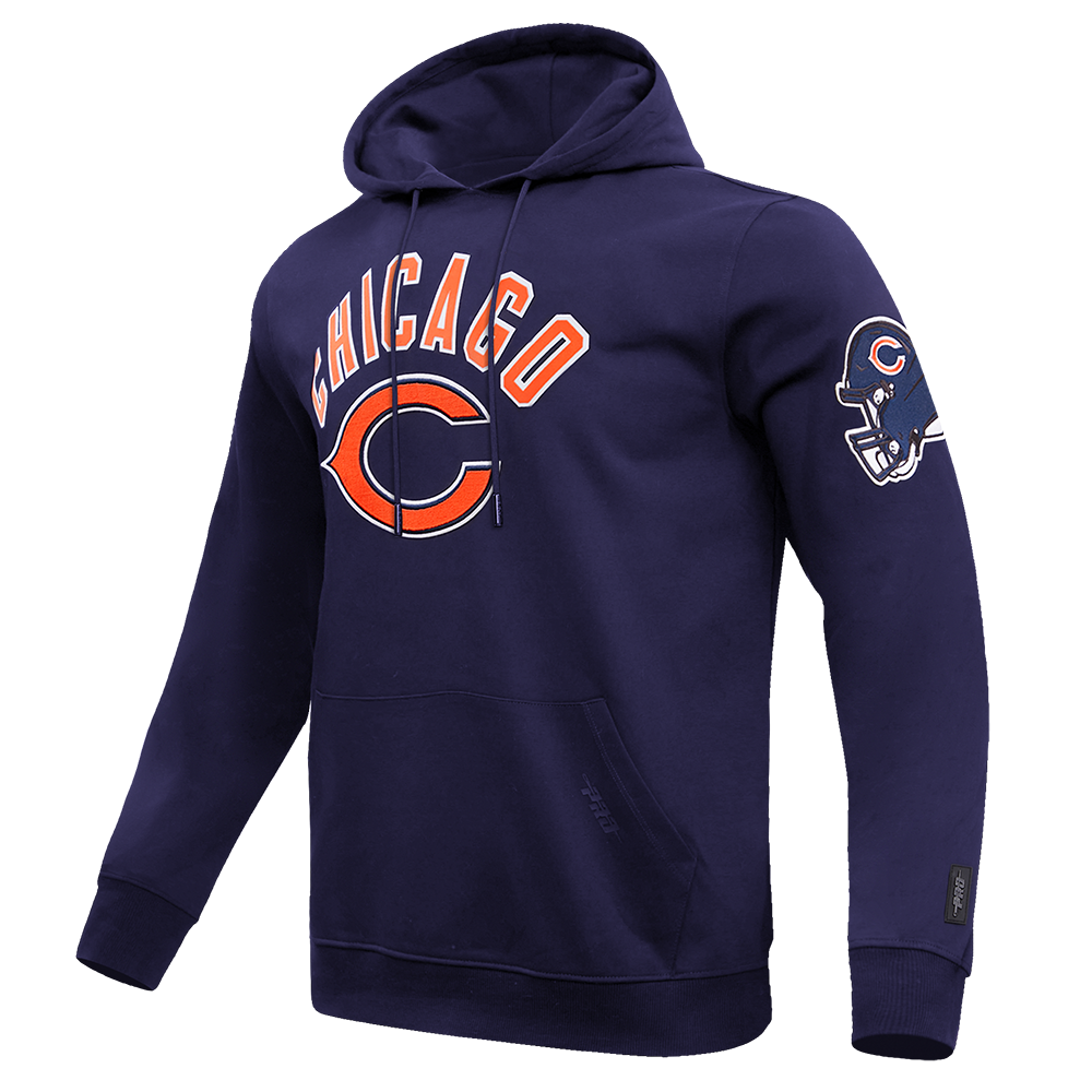 NFL CHICAGO BEARS CLASSIC BRISTLE MEN'S PULLOVER HOODIE (MIDNIGHT NAVY)