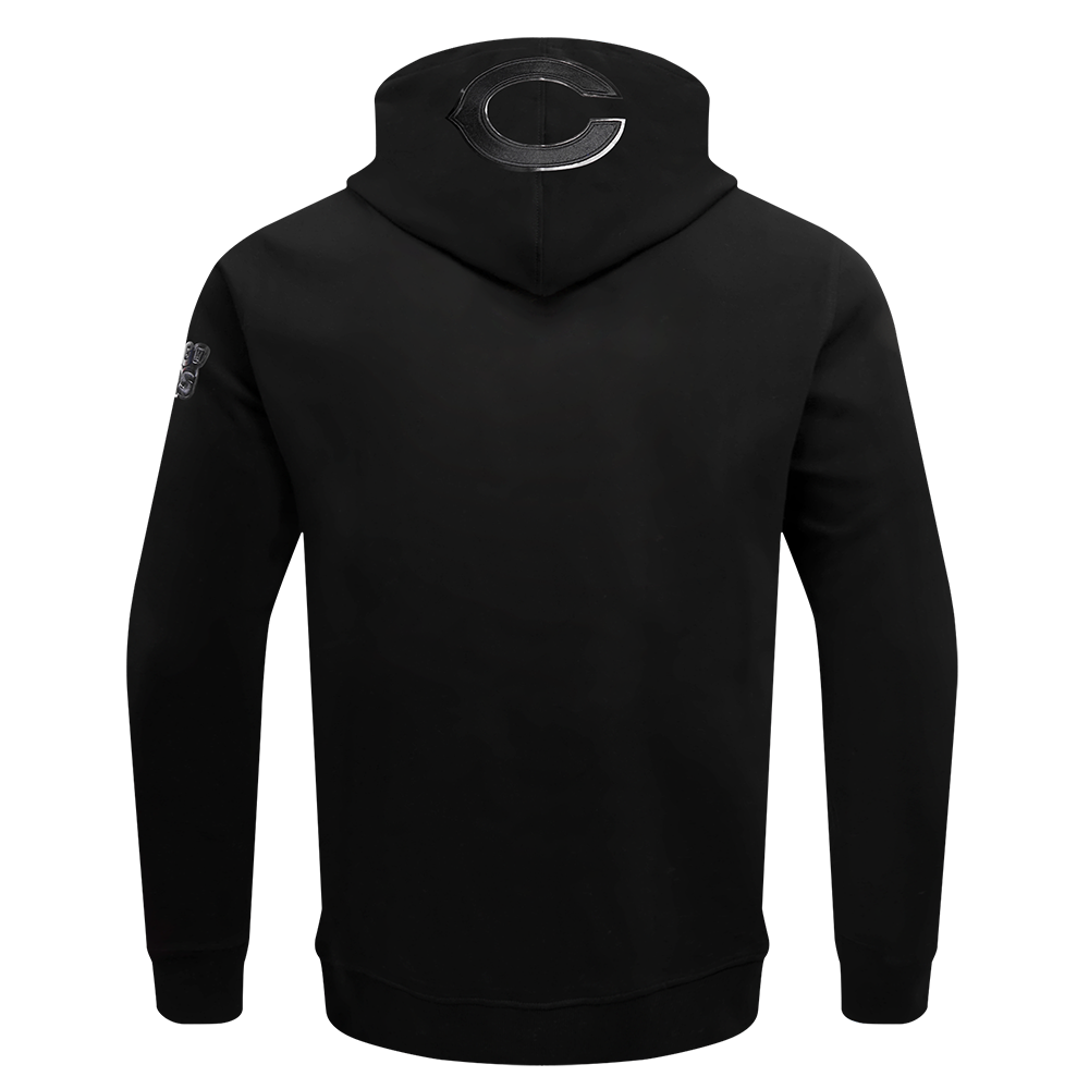 NFL CHICAGO BEARS TRIPLE BLACK MEN'S PULLOVER HOODIE (TRIPLE BLACK)