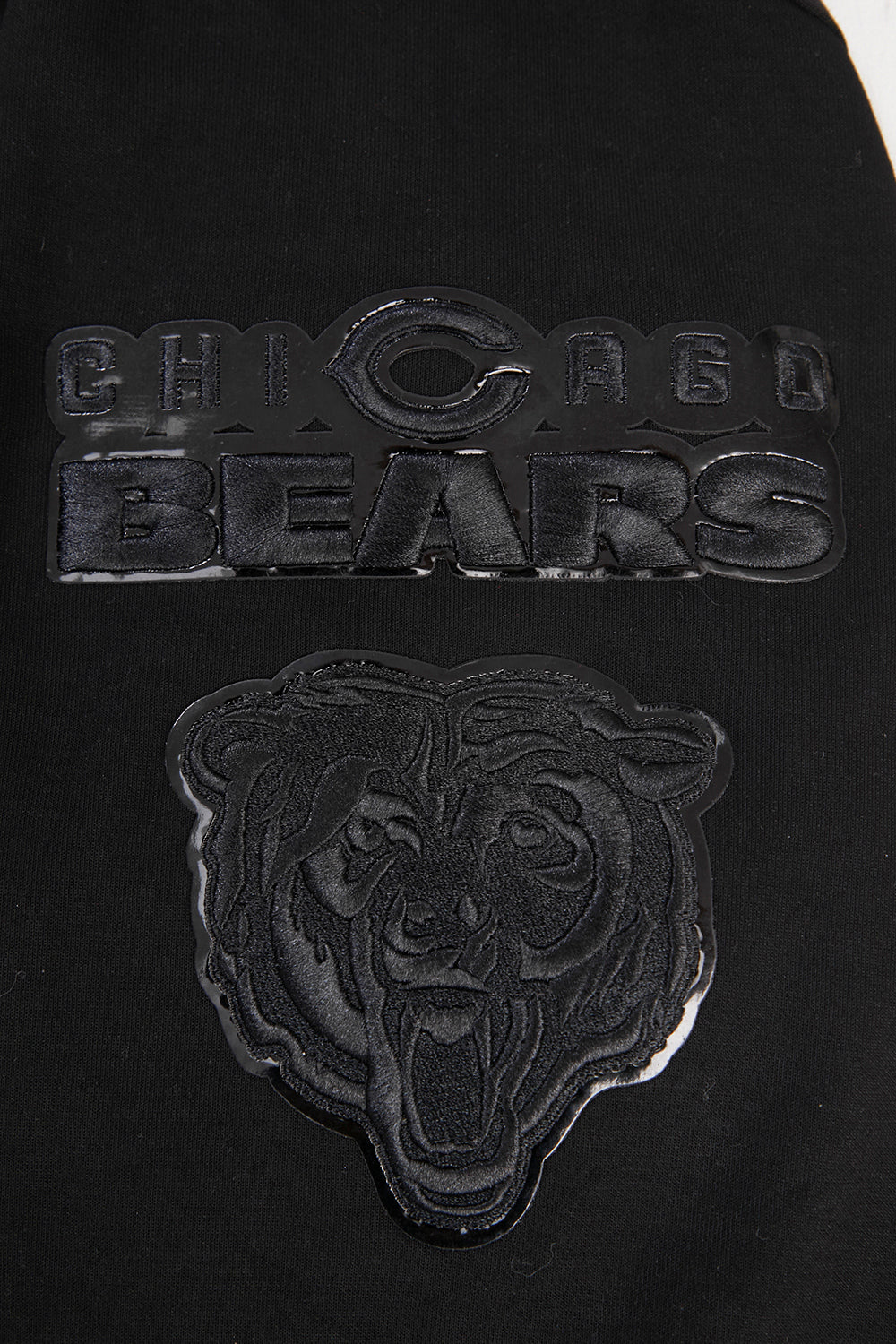 NFL CHICAGO BEARS TRIPLE BLACK MEN'S PULLOVER HOODIE (TRIPLE BLACK)