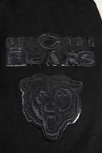 NFL CHICAGO BEARS TRIPLE BLACK MEN'S PULLOVER HOODIE (TRIPLE BLACK)