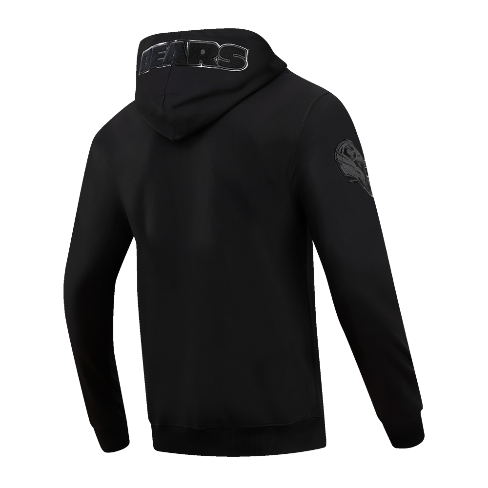 NFL CHICAGO BEARS TRIPLE BLACK CHANDAIL À CAPUCHON À GLISSIÈRE (TRIPLE NOIR)