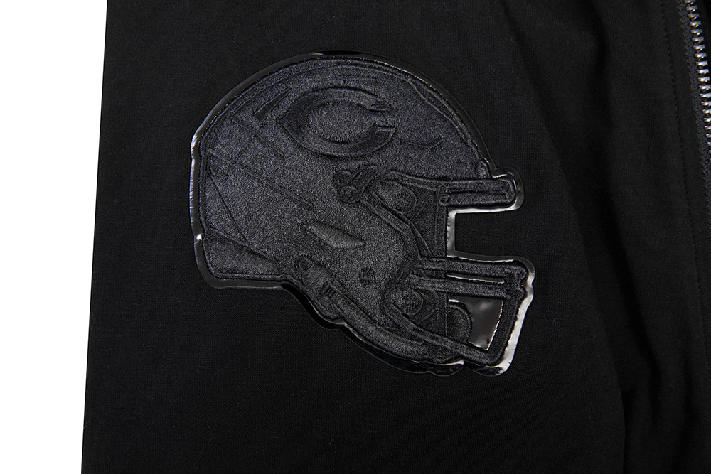 NFL CHICAGO BEARS TRIPLE BLACK CHANDAIL À CAPUCHON À GLISSIÈRE (TRIPLE NOIR)