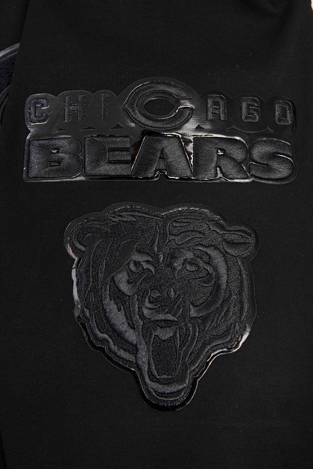 NFL CHICAGO BEARS TRIPLE BLACK CHANDAIL À CAPUCHON À GLISSIÈRE (TRIPLE NOIR)