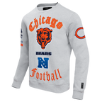 NFL CHICAGO BEARS OLD ENGLISH CHANDAIL À COL ROND EN MOLLETON POUR HOMME (GRIS CHINÉ)