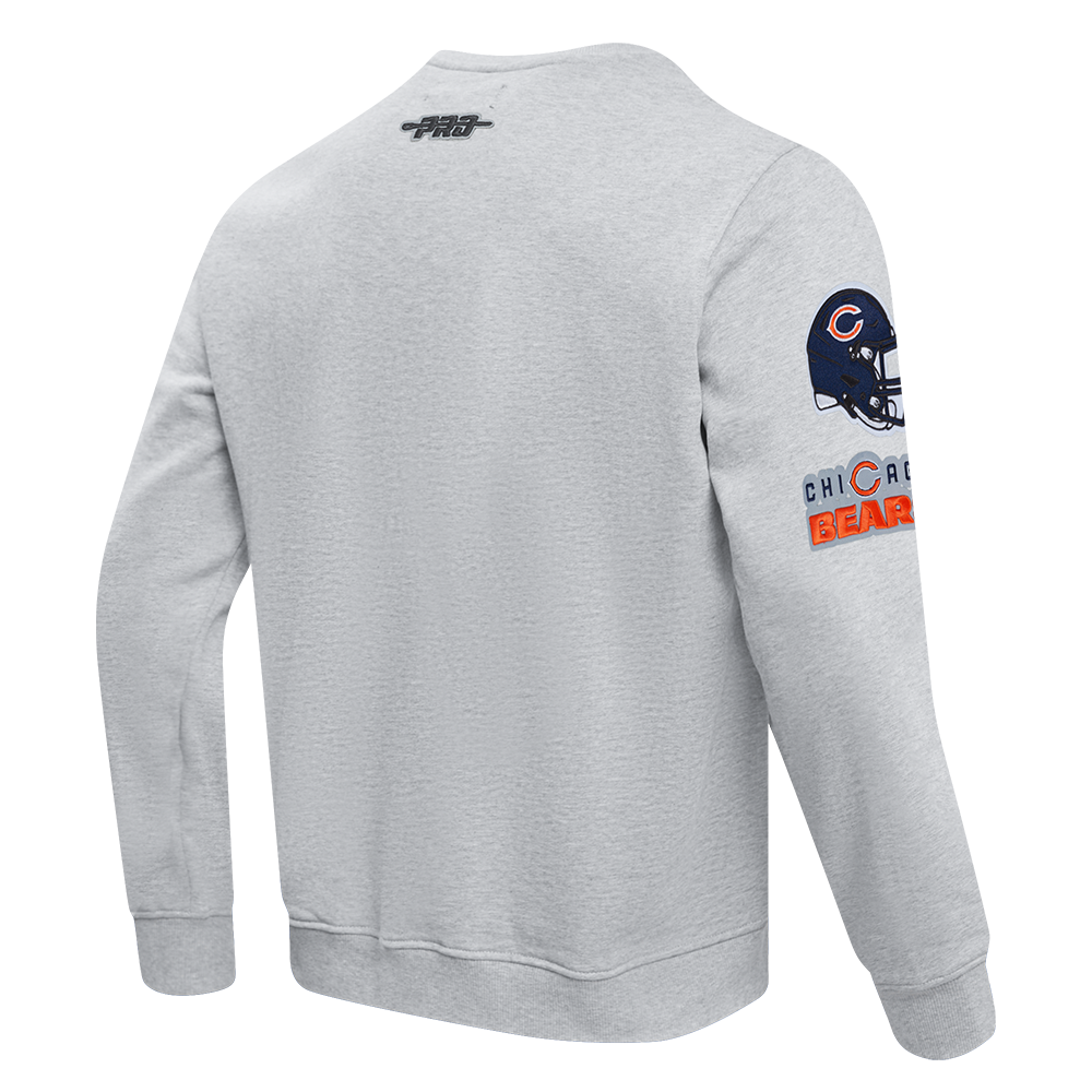 NFL CHICAGO BEARS OLD ENGLISH CHANDAIL À COL ROND EN MOLLETON POUR HOMME (GRIS CHINÉ)