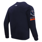 NFL CHICAGO BEARS OLD ENGLISH CHANDAIL À COL ROND EN MOLLETON POUR HOMME (MARINE MINUIT)