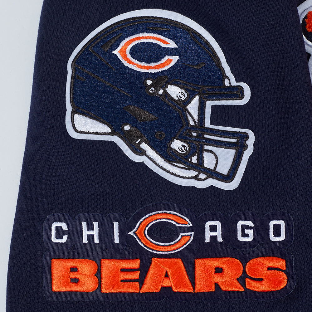 NFL CHICAGO BEARS OLD ENGLISH CHANDAIL À COL ROND EN MOLLETON POUR HOMME (MARINE MINUIT)