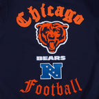 NFL CHICAGO BEARS OLD ENGLISH CHANDAIL À COL ROND EN MOLLETON POUR HOMME (MARINE MINUIT)