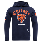 NFL CHICAGO BEARS OLD ENGLISH CHANDAIL À CAPUCHON POUR HOMME (MARINE MINUIT)