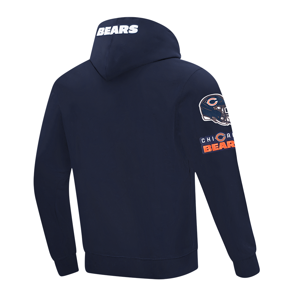 NFL CHICAGO BEARS OLD ENGLISH CHANDAIL À CAPUCHON POUR HOMME (MARINE MINUIT)