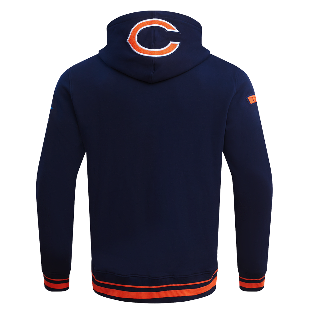 NFL CHICAGO BEARS CHANDAIL À CAPUCHON MASHUP CÔTELÉ POUR HOMME (MARINE MINUIT/ORANGE/MARINE MINUIT)