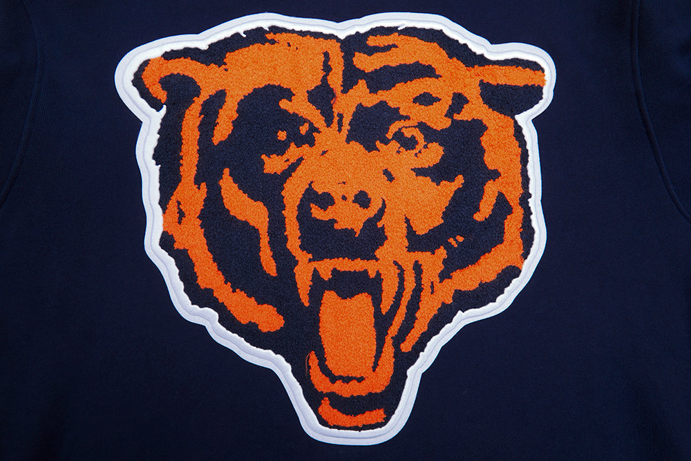 NFL CHICAGO BEARS CHANDAIL À CAPUCHON MASHUP CÔTELÉ POUR HOMME (MARINE MINUIT/ORANGE/MARINE MINUIT)
