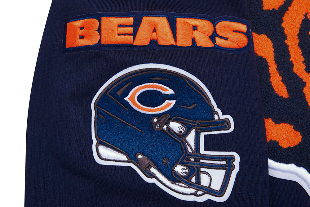 NFL CHICAGO BEARS CHANDAIL À CAPUCHON MASHUP CÔTELÉ POUR HOMME (MARINE MINUIT/ORANGE/MARINE MINUIT)