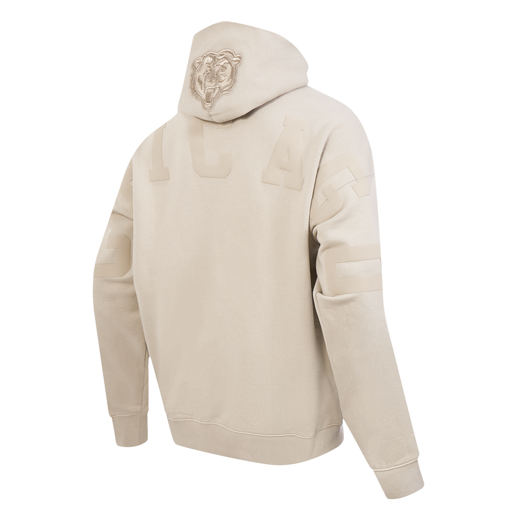 NFL CHICAGO BEARS WINGSPAN CHANDAIL À CAPUCHON EN MOLLETON À ÉPAULES TOMBANTES POUR HOMME (TAUPE)
