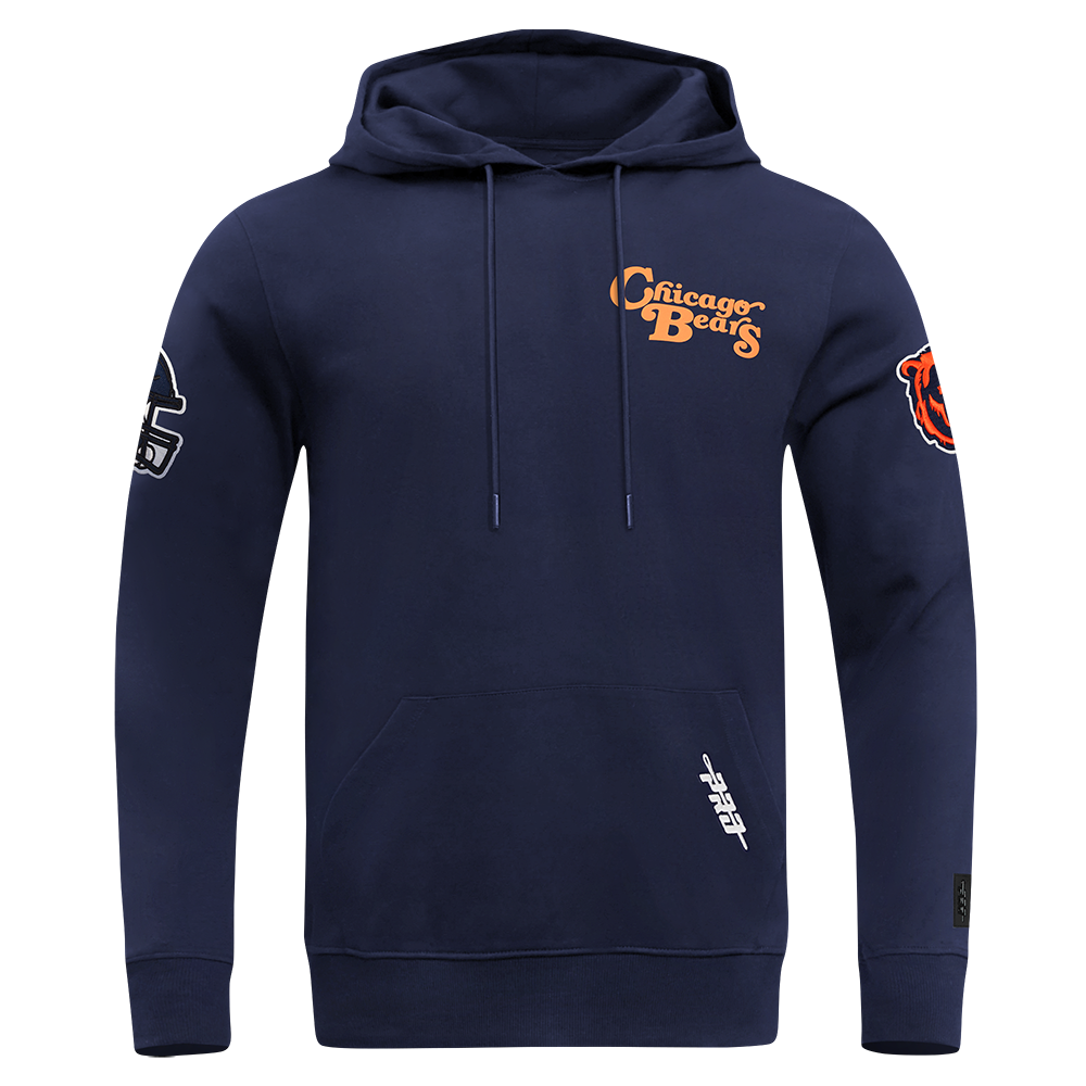 NFL CHICAGO BEARS SOUVENIR MEN'S FLEECE PULLOVER HOODIE (MIDNIGHT NAVY)