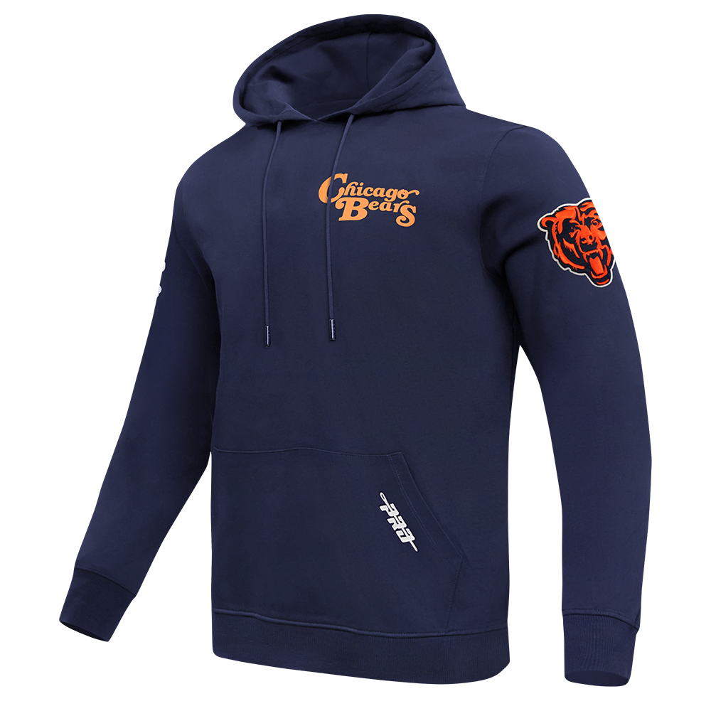 NFL CHICAGO BEARS SOUVENIR MEN'S FLEECE PULLOVER HOODIE (MIDNIGHT NAVY)