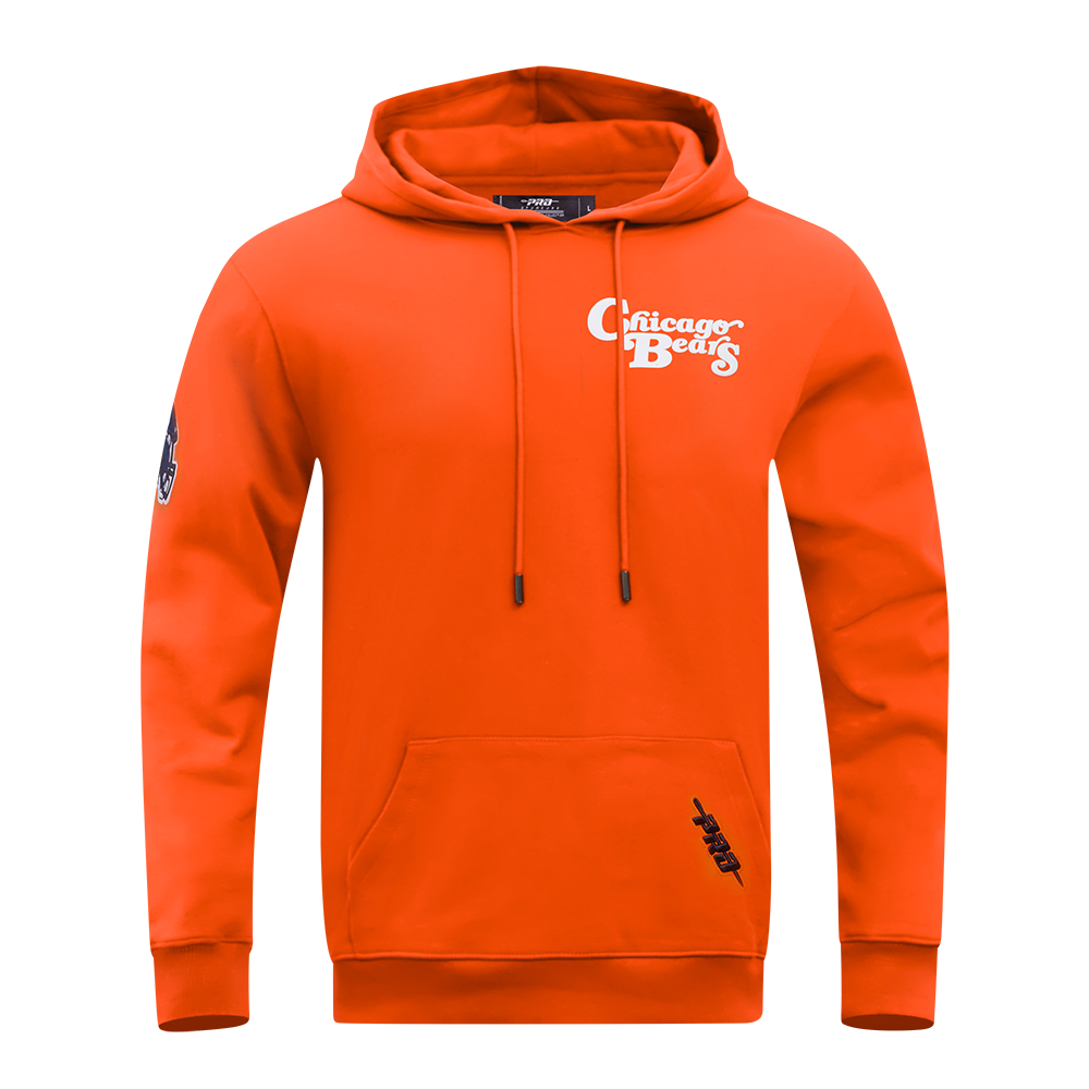 NFL CHICAGO BEARS SOUVENIR MEN'S FLEECE PULLOVER HOODIE (ORANGE)