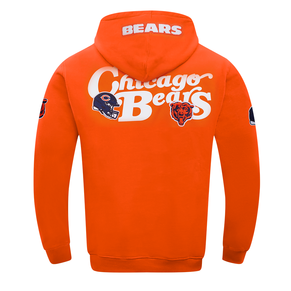 NFL CHICAGO BEARS SOUVENIR MEN'S FLEECE PULLOVER HOODIE (ORANGE)