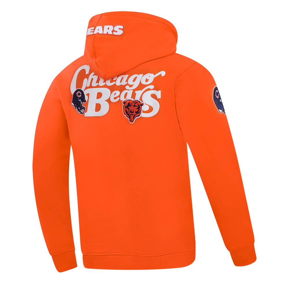 NFL CHICAGO BEARS SOUVENIR MEN'S FLEECE PULLOVER HOODIE (ORANGE)
