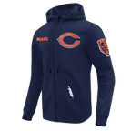 NFL CHICAGO BEARS CLASSIC WIND SUIT MEN'S WOVEN FULL ZIP PULLOVER HOODIE (MIDNIGHT NAVY)