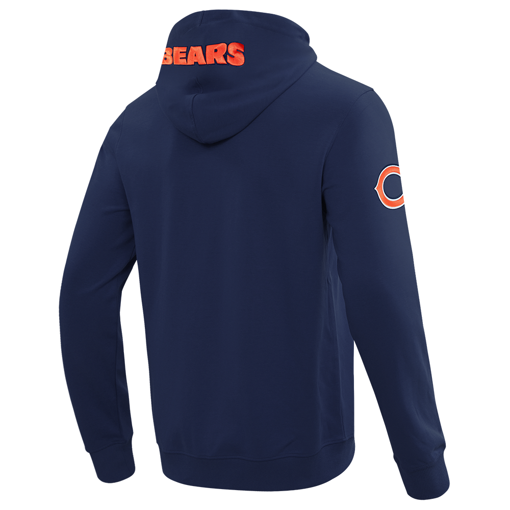 NFL CHICAGO BEARS CLASSIC WIND SUIT MEN'S WOVEN FULL ZIP PULLOVER HOODIE (MIDNIGHT NAVY)
