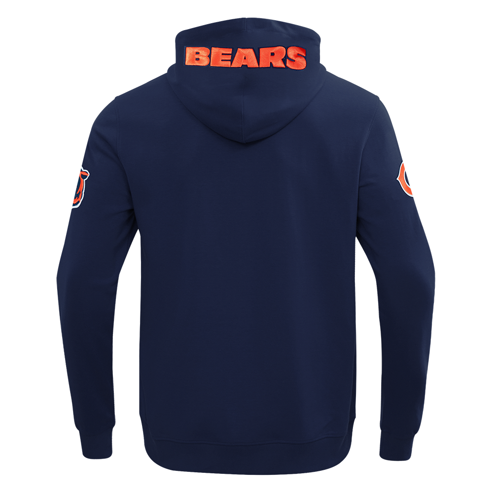 NFL CHICAGO BEARS CLASSIC WIND SUIT MEN'S WOVEN FULL ZIP PULLOVER HOODIE (MIDNIGHT NAVY)