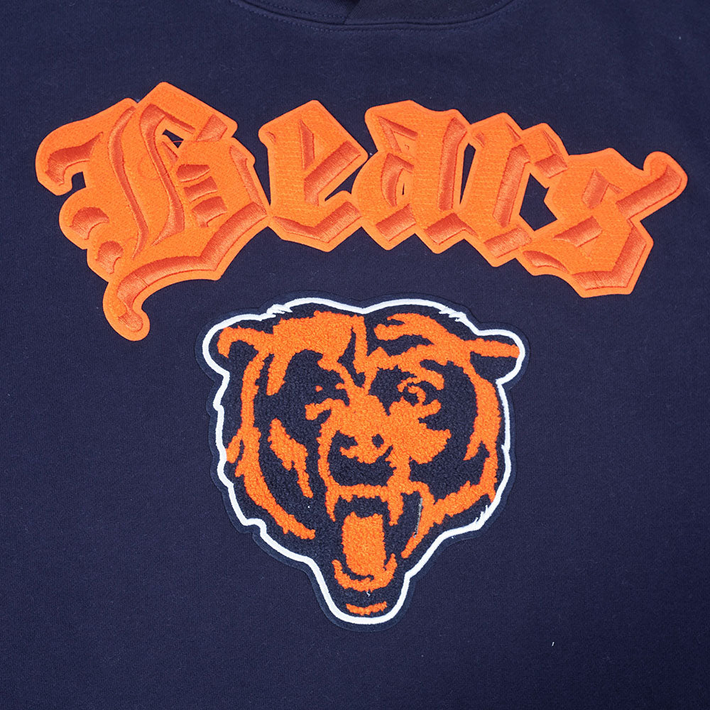 NFL CHICAGO BEARS BEST OF MEN'S DROP SHOULDER FLC PO HOODIE (MIDNIGHT NAVY)