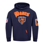 NFL CHICAGO BEARS BEST OF MEN'S DROP SHOULDER FLC PO HOODIE (MIDNIGHT NAVY)