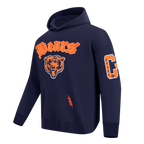 NFL CHICAGO BEARS BEST OF MEN'S DROP SHOULDER FLC PO HOODIE (MIDNIGHT NAVY)