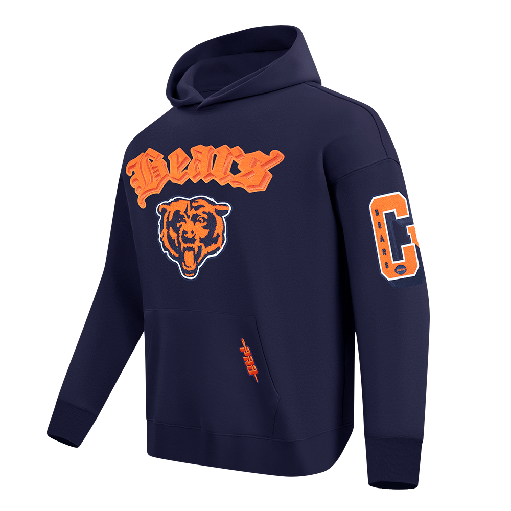 NFL CHICAGO BEARS BEST OF MEN'S DROP SHOULDER FLC PO HOODIE (MIDNIGHT NAVY)