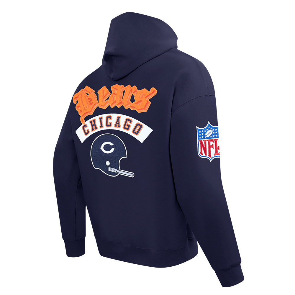 NFL CHICAGO BEARS BEST OF MEN'S DROP SHOULDER FLC PO HOODIE (MIDNIGHT NAVY)