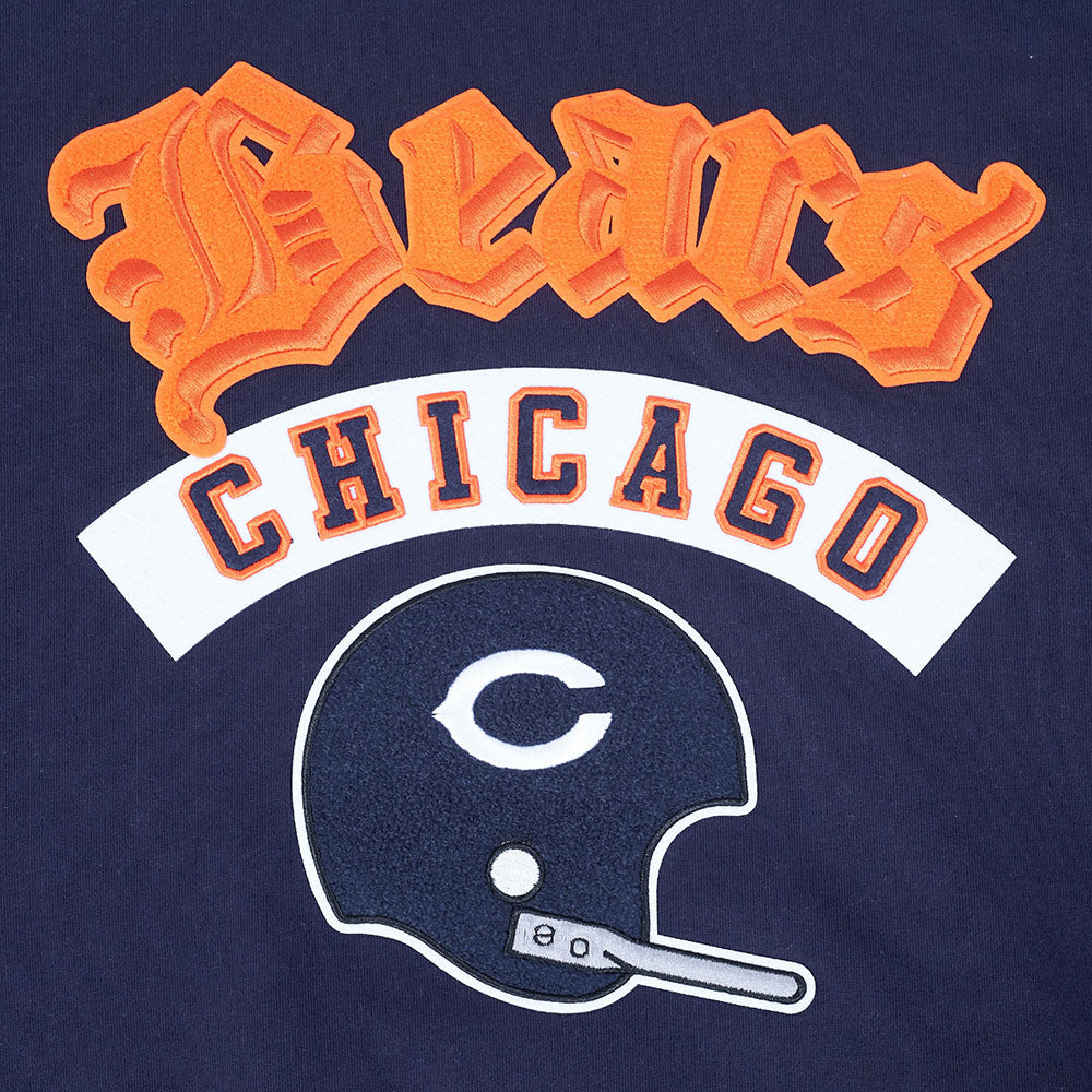 NFL CHICAGO BEARS BEST OF MEN'S DROP SHOULDER FLC PO HOODIE (MIDNIGHT NAVY)
