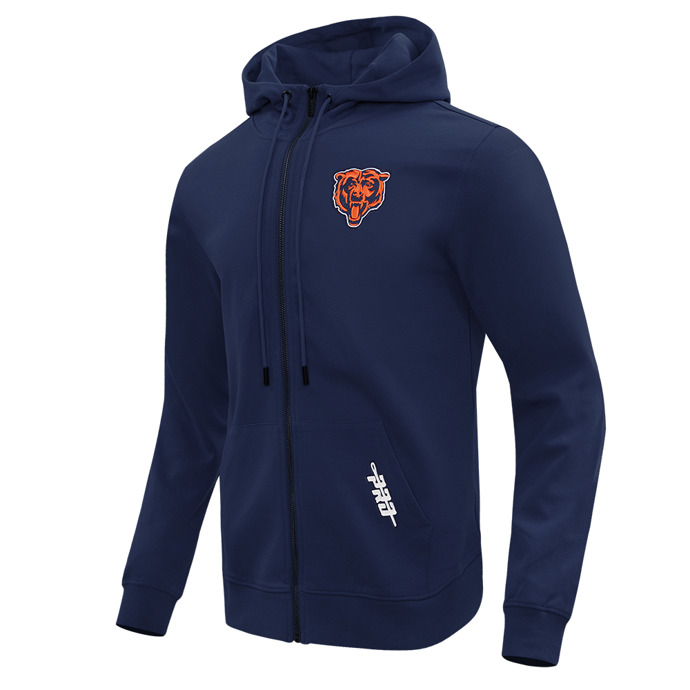 NFL CHICAGO BEARS CLASSIC ICON CHANDAIL À CAPUCHON À GLISSIÈRE POUR HOMME (MARINE MINUIT)