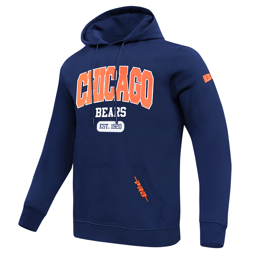 NFL CHICAGO BEARS CITY ARCH CHANDAIL À CAPUCHON EN MOLLETON POUR HOMME (MARINE MINUIT)