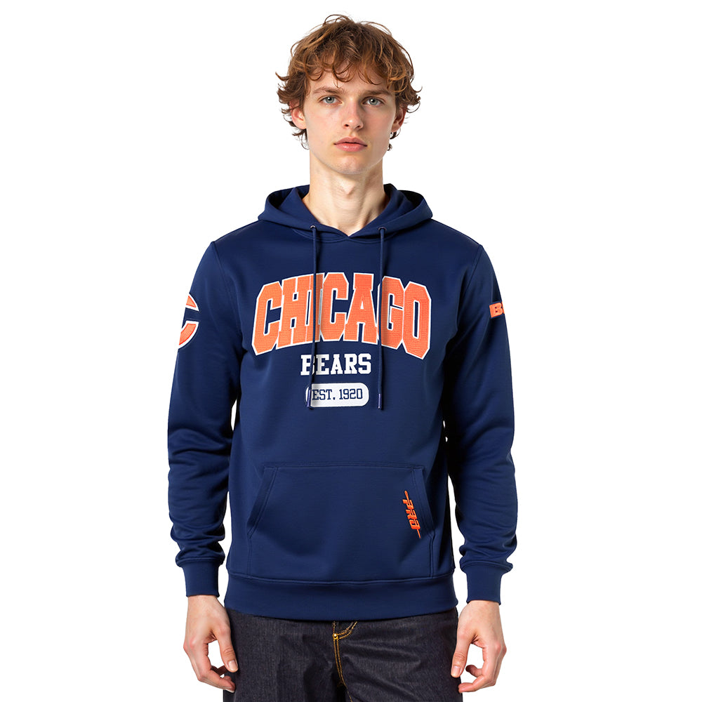NFL CHICAGO BEARS CITY ARCH CHANDAIL À CAPUCHON EN MOLLETON POUR HOMME (MARINE MINUIT)