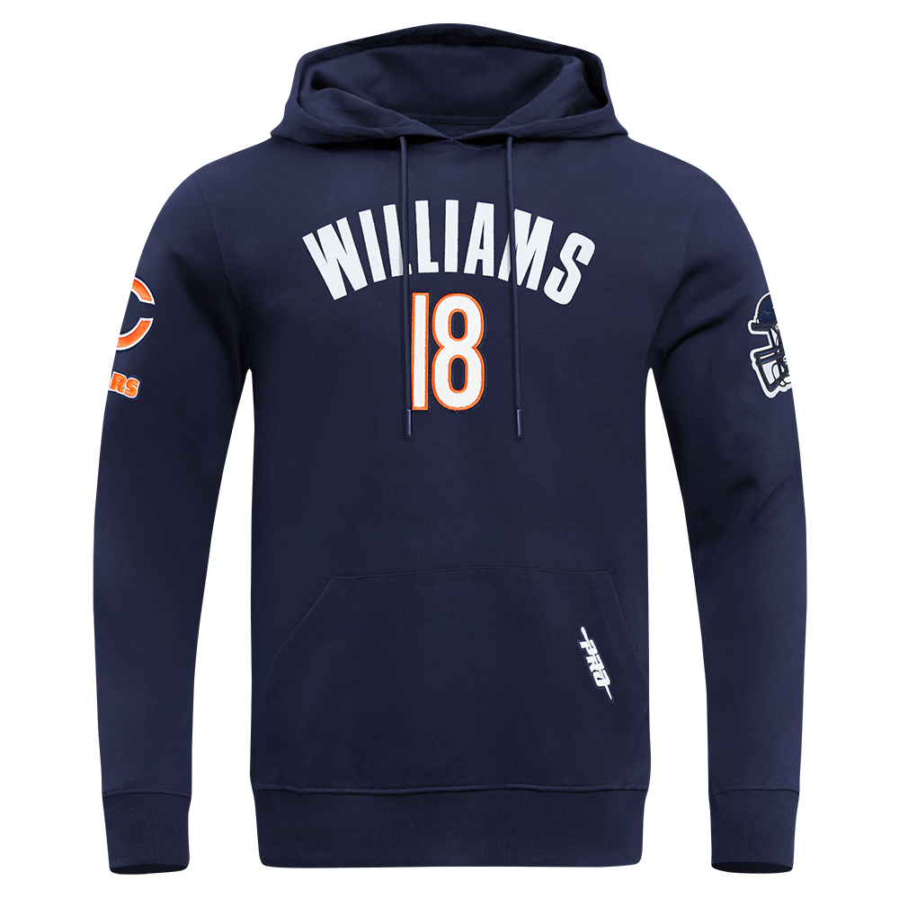 NFL CHICAGO BEARS CALEB WILLIAMS #18 CLASSIC PNN MEN'S DK PO HOODIE (MIDNIGHT NAVY)