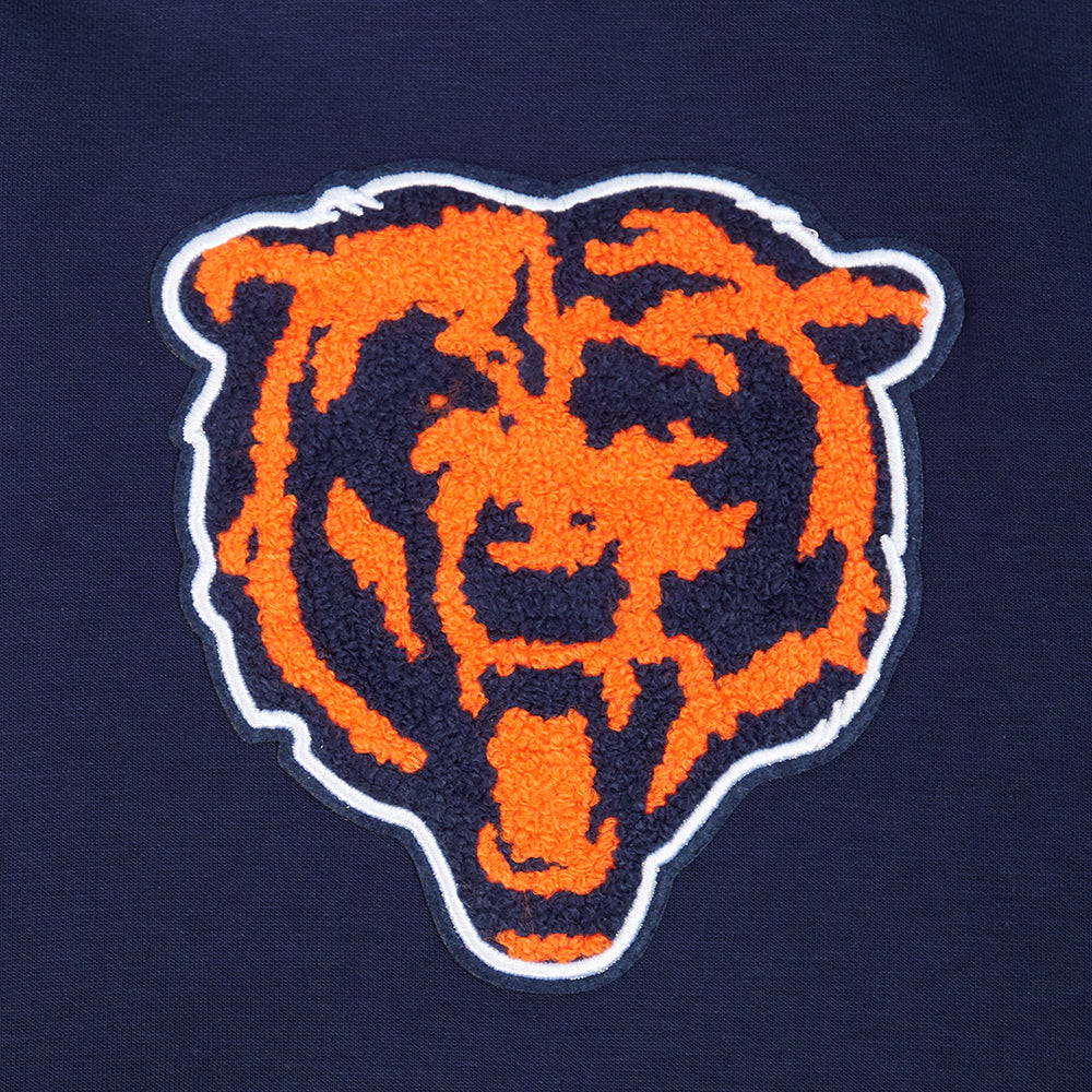 NFL CHICAGO BEARS CLASSIC CHENILLE CHANDAIL À CAPUCHON À GLISSIÈRE POUR HOMME (MARINE MINUIT)