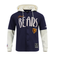 NFL CHICAGO BEARS ORIGINAL PLAYERS MEN'S PULL OVER HOODIE (MIDNIGHT NAVY/EGGSHELL)