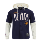 NFL CHICAGO BEARS ORIGINAL PLAYERS MEN'S PULL OVER HOODIE (MIDNIGHT NAVY/EGGSHELL)