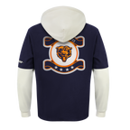 NFL CHICAGO BEARS ORIGINAL PLAYERS MEN'S PULL OVER HOODIE (MIDNIGHT NAVY/EGGSHELL)