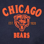 NFL CHICAGO BEARS FIRST TEAM MEN'S PULL OVER HOODIE (WASHED MIDNIGHT NAVY)