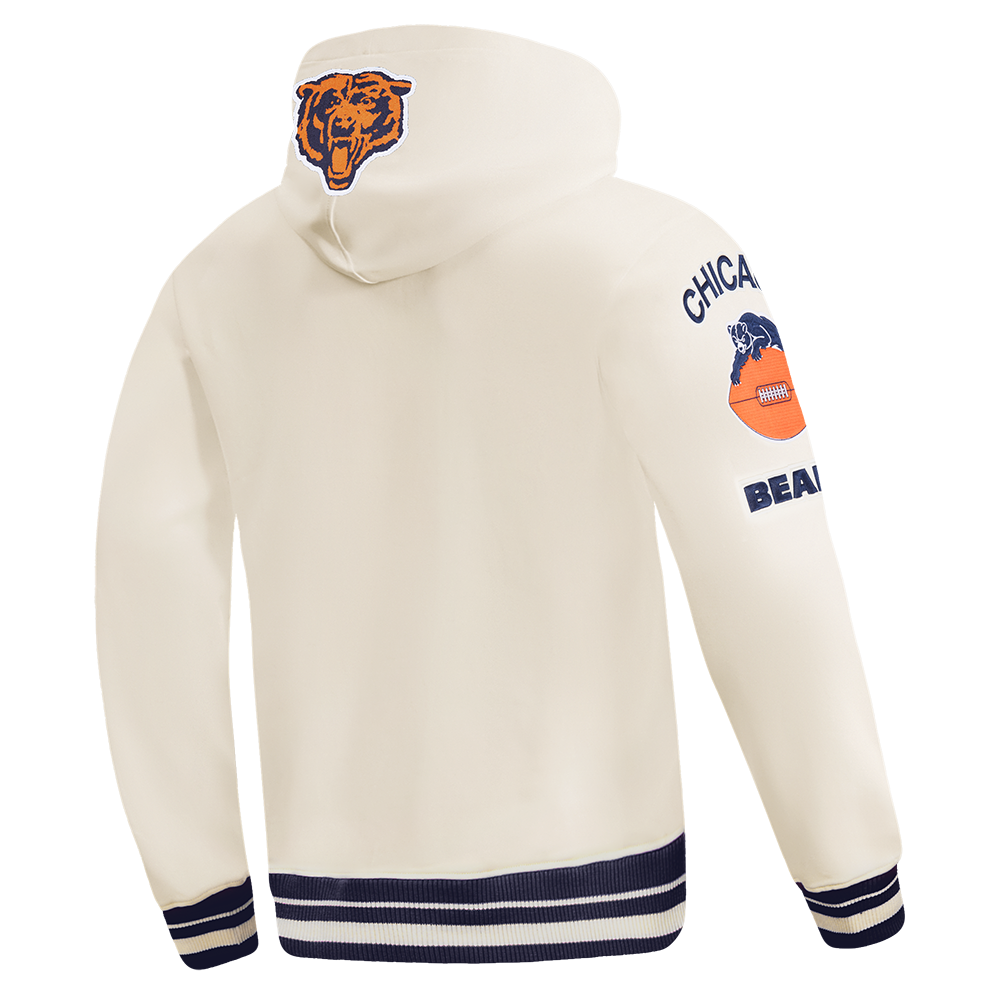 NFL CHICAGO BEARS RETRO CLASSICS CHANDAIL À CAPUCHON POUR HOMME (COQUILLE D'ŒUF/MARINE MINUIT)