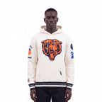 NFL CHICAGO BEARS RETRO CLASSICS CHANDAIL À CAPUCHON POUR HOMME (COQUILLE D'ŒUF/MARINE MINUIT)
