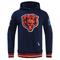 NFL CHICAGO BEARS RETRO CLASSIC MEN'S PULLOVER HOODIE (MIDNIGHT NAVY/ORANGE/MIDNIGHT NAVY)