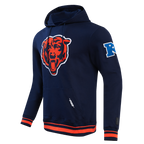 NFL CHICAGO BEARS RETRO CLASSIC MEN'S PULLOVER HOODIE (MIDNIGHT NAVY/ORANGE/MIDNIGHT NAVY)