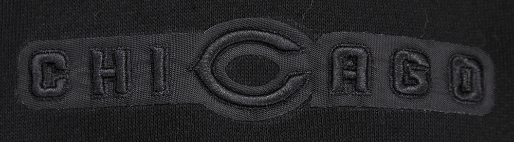 NFL CHICAGO BEARS NEUTRAL CHANDAIL À CAPUCHON EN MOLLETON À ÉPAULES TOMBANTES (NOIR)