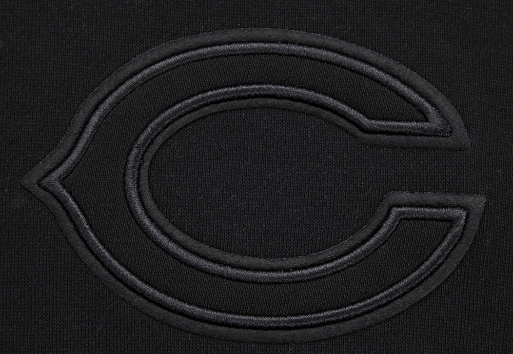 NFL CHICAGO BEARS NEUTRAL CHANDAIL À CAPUCHON EN MOLLETON À ÉPAULES TOMBANTES (NOIR)